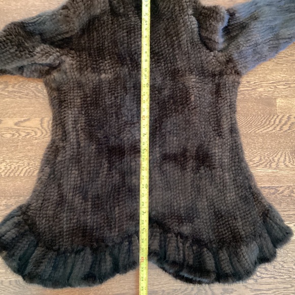 Belle Fare Modern Elegant Versatile Mahogany Knitted Mink Coat Stroller Jacket - Picture 11 of 15